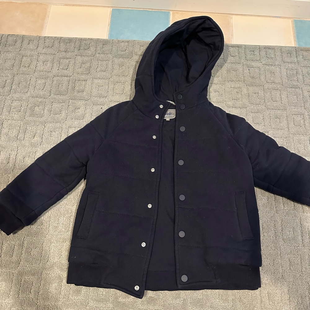 Il Gufo Dark Blue Hooded puffer winter coat